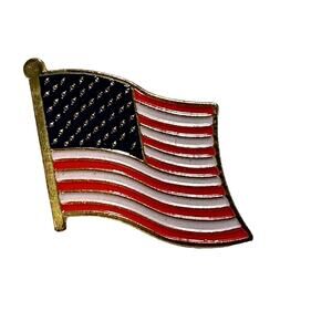 American Flag Lapel Pin Patriotic USA Stars and Stripes‎ Enamel